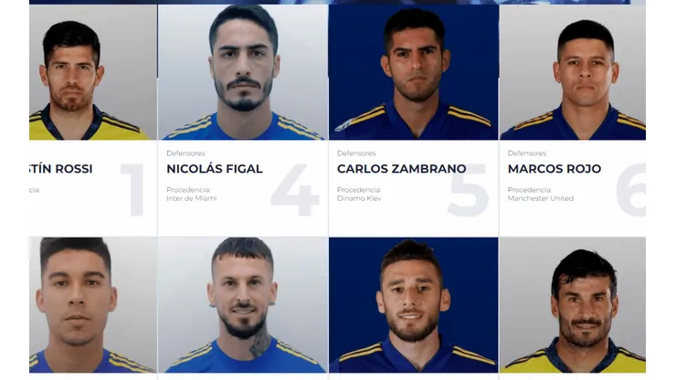 Boca borró a 2 jugadores de su página oficial.