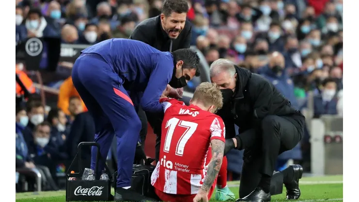 Polémica reacción de Simeone: estaba lesionado pero el Cholo lo mandó a la cancha igual