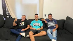 Coscu junto a Fernando Lavecchia y Pablo González (Twitter: @Ferlavecchia)