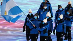 La delegación argentina en el desfile inaugural de Pekín 2022