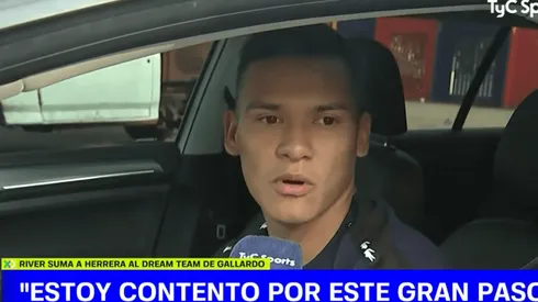 Herrera, nuevo jugador de River: "Ya estuve en un grande, ahora me voy a otro"