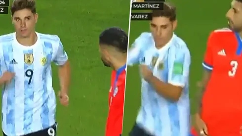 Maripán le dio la bienvenida a Julián Álvarez.