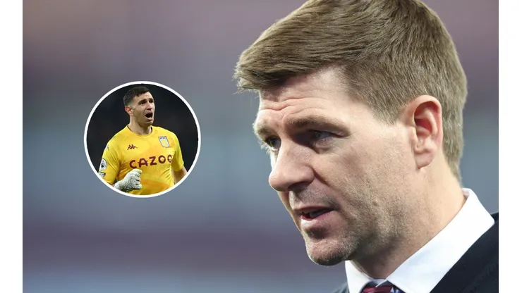 Luego del error, Steven Gerrard publicó una foto inesperada para darle todo su apoyo al Dibu Martínez