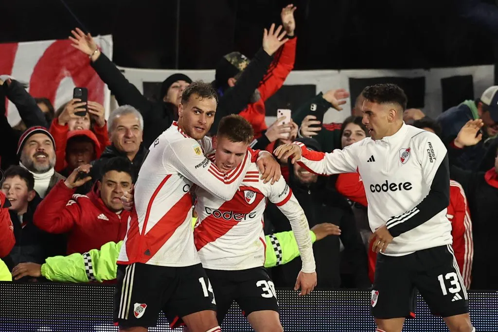 Franco Mastantuono le dio la victoria a River vs. Sarmiento.