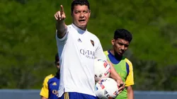 Battaglia metió mano en la práctica de Boca.