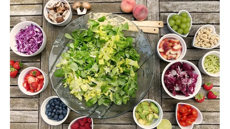 Frutas y verduras de verano.