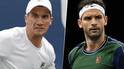 Facundo Bagnis vs. Grigor Dimitrov por el ATP 250 de Melbourne. (Fotos: Getty Images)
