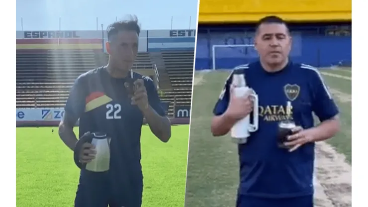 Migliore parodió el saludo de fin de año de Riquelme: "Acá, en el jardín de casa".