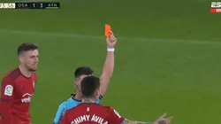 Chimy Ávila fue expulsado por querer romper a un rival y enloquecer contra el árbitro y los jugadores de Athletic Bilbao.