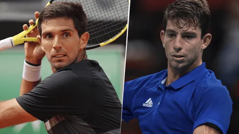 Federico Delbonis vs. Michail Pervolarakis por la ATP Cup. (Fotos: Getty Images)