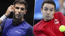 Federico Delbonis vs. Aleksandre Metreveli por la ATP Cup. (Fotos: Getty Images)