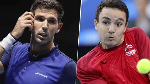 Federico Delbonis vs. Aleksandre Metreveli por la ATP Cup. (Fotos: Getty Images)