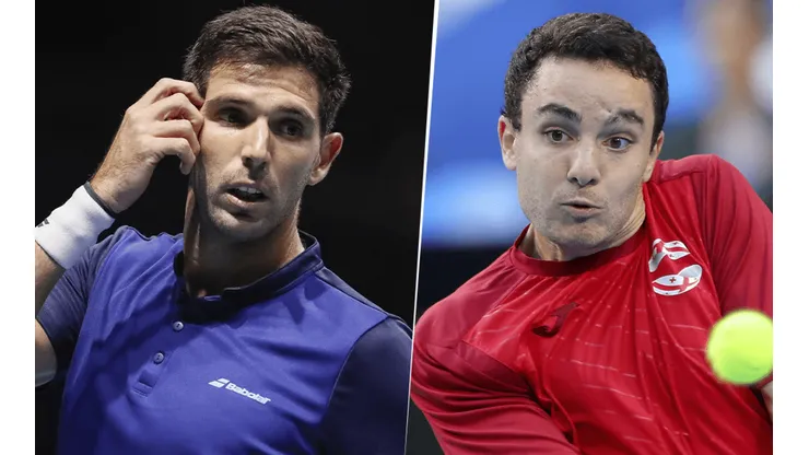 Federico Delbonis vs. Aleksandre Metreveli por la ATP Cup. (Fotos: Getty Images)