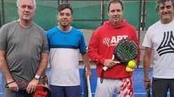 Mientras prepara el River 2022, Gallardo la rompe jugando al pádel