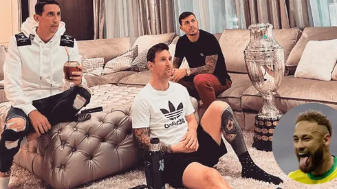 Neymar vio la foto de Messi, Paredes y Di María con la Copa y comentó una sola palabra