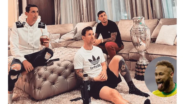 Neymar vio la foto de Messi, Paredes y Di María con la Copa y comentó una sola palabra