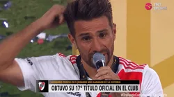 Ponzio, emocionado en su despedida.