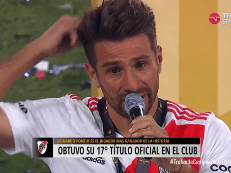 VIDEO | Con lágrimas en los ojos, Ponzio tomó el micrófono y se despidió de River