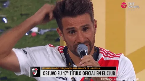 Ponzio, emocionado en su despedida.