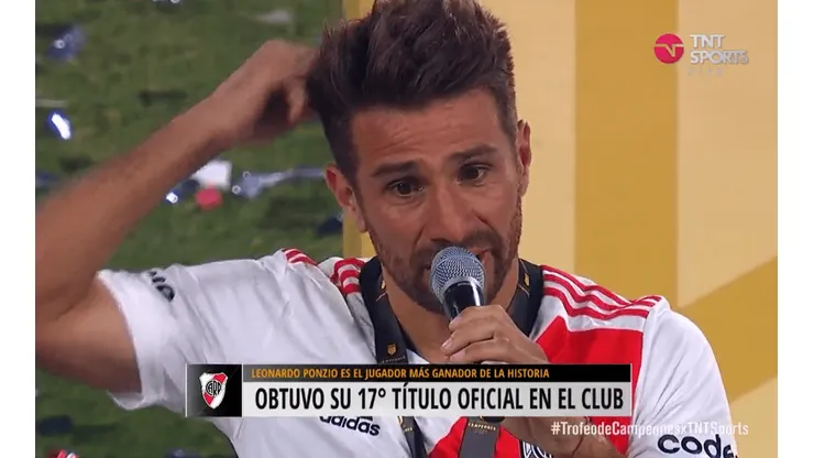 Ponzio, emocionado en su despedida.