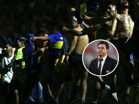 "Cierren los ojos...": la bandera de los hinchas de Boca en respuesta a Marcelo Gallardo