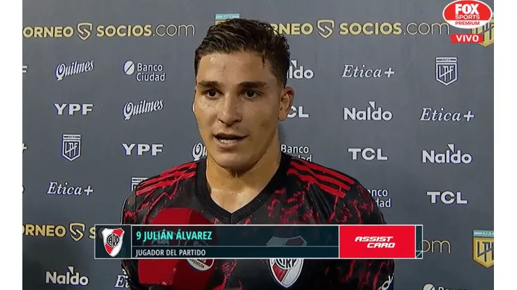 Julián Álvarez finalizó como el goleador de River en el campeonato.