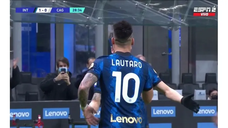 Lautaro Martínez puso el 1-0 en San Siro, para que Inter le gane a Cagliari.