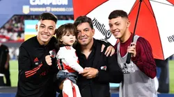 Gallardo y sus hijos. (Getty Images)