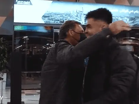 VIDEO | Russo llegó a Arabia Saudita y el Pity Martínez lo recibió con un abrazo