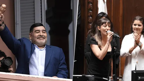 La Diputada que juró por Maradona y es viral en las redes. (Getty y Twitter)