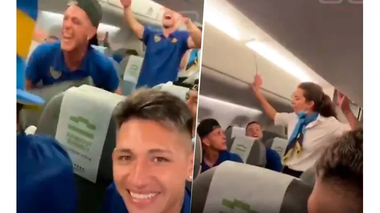 VIDEO | El reto de una azafata a los jugadores de Boca: "No golpeen el avión"