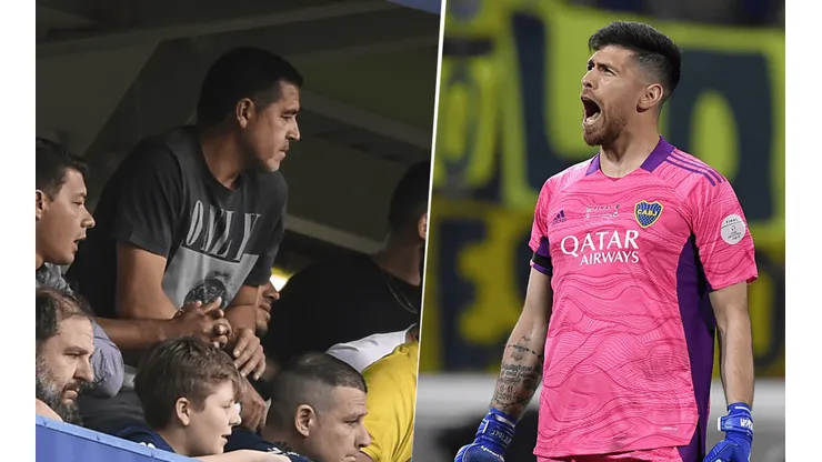 Riquelme, Rossi y un cálido abrazo.