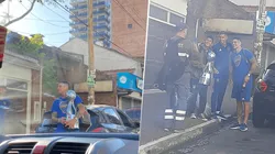 Rojo y Almendra, paseando con la copa.