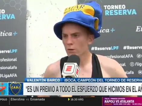 La respuesta "a lo Riquelme" del Colo Barco en el medio de los festejos de la Reserva de Boca