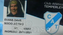 Dave Evans, socio honorario de Temperley