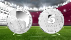 Argentina emitió una moneda para el Mundial de Qatar 2022. (Banco Central)