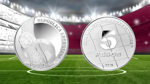 Argentina emitió una moneda para el Mundial de Qatar 2022. (Banco Central)