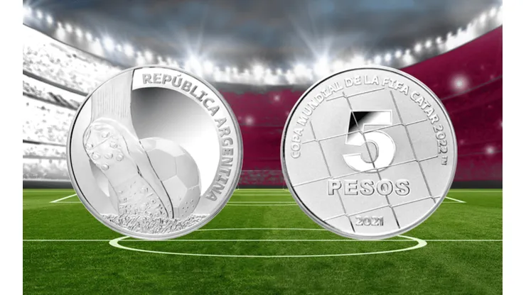 Argentina emitió una moneda para el Mundial de Qatar 2022. (Banco Central)