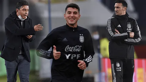 Palacios y el parecido entre Gallardo y Scaloni.