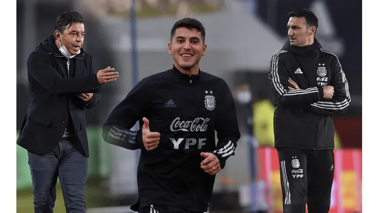 Palacios y el parecido entre Gallardo y Scaloni.