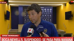 Jorge Bermúdez le pidió disculpas a los hinchas de Boca por la suspensión del partido.