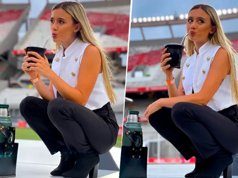 Las fotos de Morena Beltrán que volvieron locos a los hinchas de River