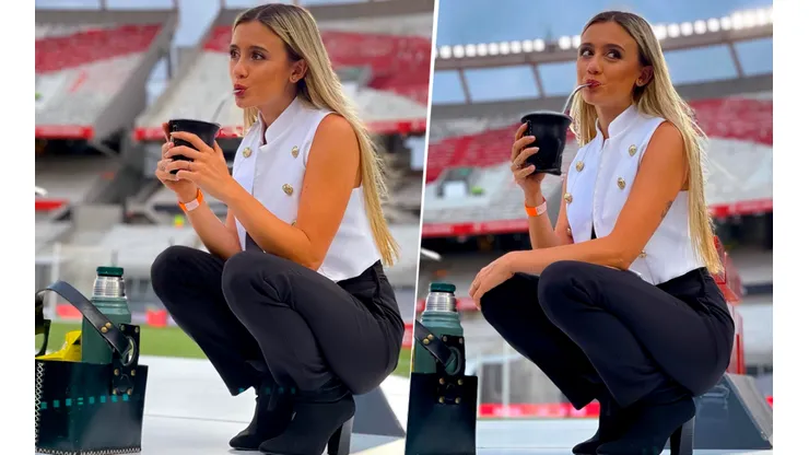 Las fotos de Morena Beltrán que volvieron locos a los hinchas de River