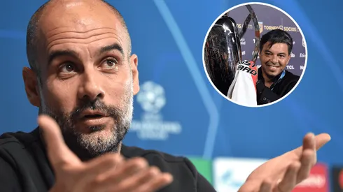 Guardiola felicitó a Gallardo.