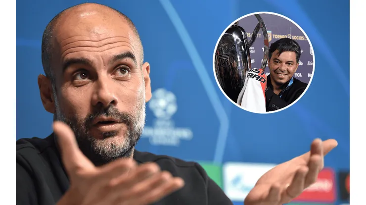 Guardiola felicitó a Gallardo.