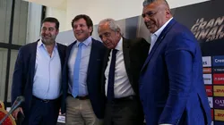 Daniel Angelici, Alejandro Domínguez, Rodolfo D'Onofrio y Claudio Tapia (Foto: Getty Images)