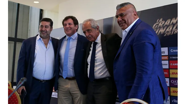 Daniel Angelici, Alejandro Domínguez, Rodolfo D'Onofrio y Claudio Tapia (Foto: Getty Images)