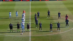 El homenaje a Maradona previo al Gimnasia-Talleres (Foto: @SC_ESPN vía Twitter)