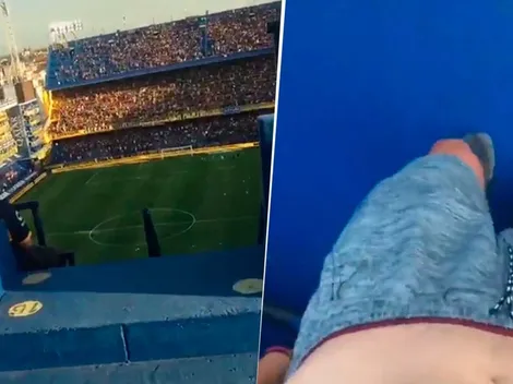 VIDEO | Un hincha de River se infiltró en La Bombonera para gastar a Boca