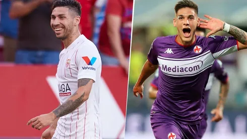 Gonzalo Montiel y Lucas Martínez Quarta (Foto: Getty Images)